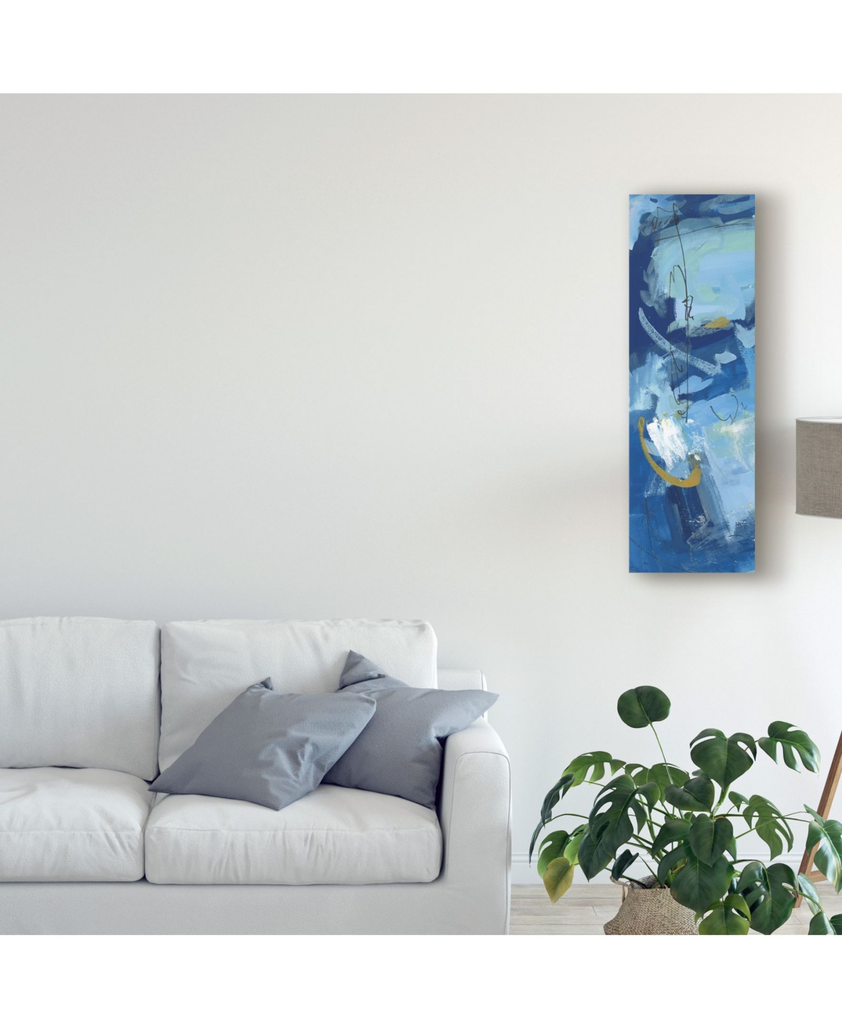 Melissa Wang Composition Blue Canvas Art -