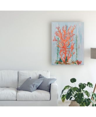 Trademark Global Olivia Brewington Painterly Coral II Canvas Art - 15" x 20"