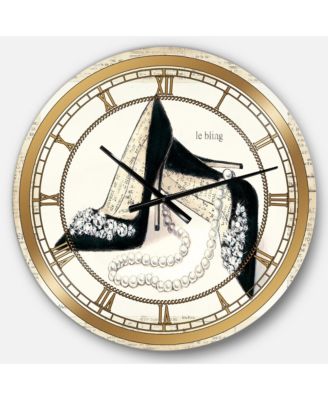 Designart Glam Oversized Metal Wall Clock