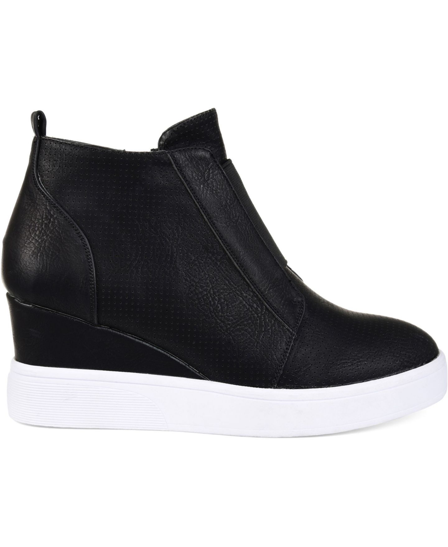 Женские кроссовки Journee Collection Clara Inside Zip Wedge, цвет: Чёрный — фото 2