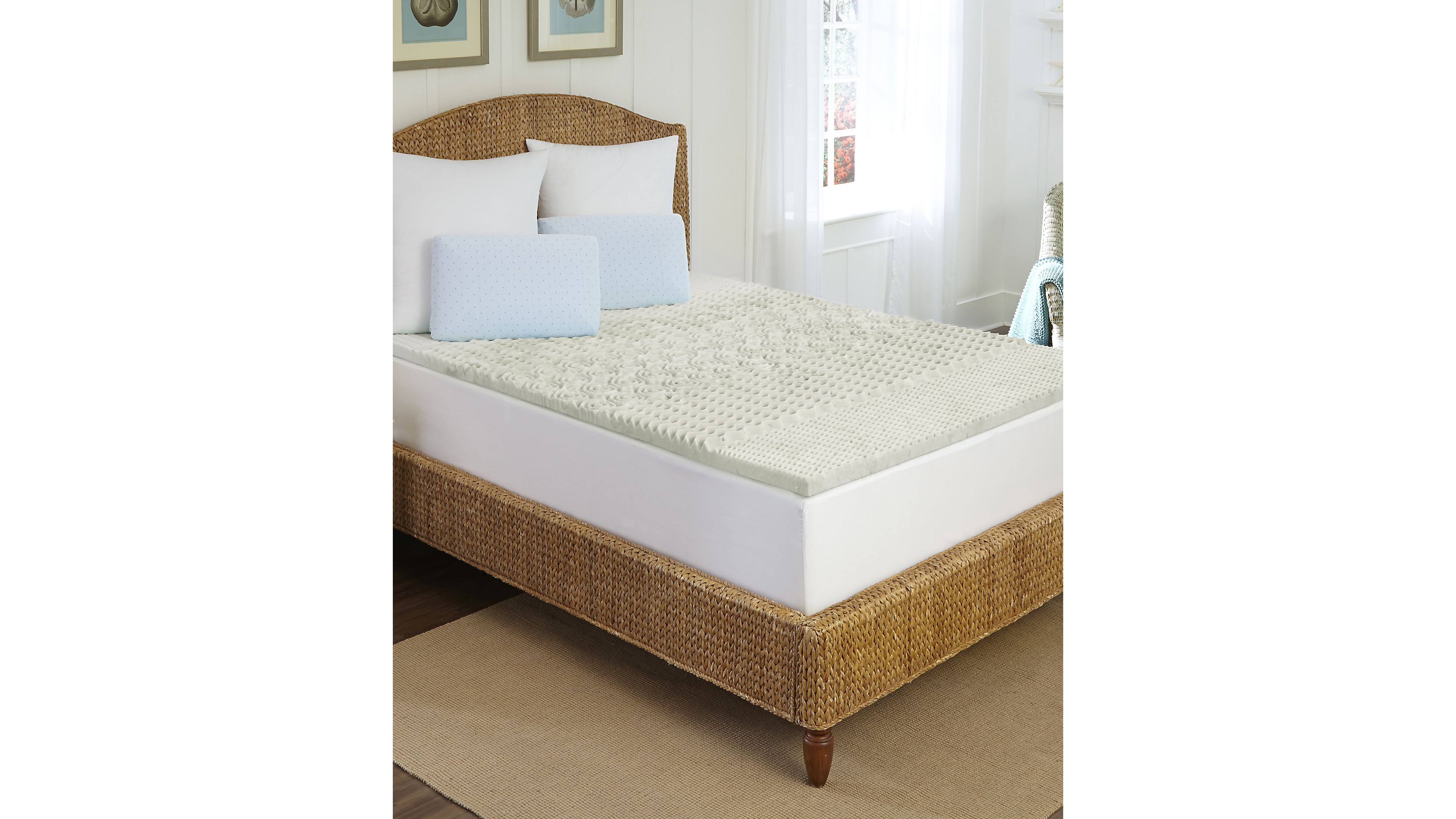 Rio Home Fashions Pure Rest 5-Zone Memory Foam Topper, Twin