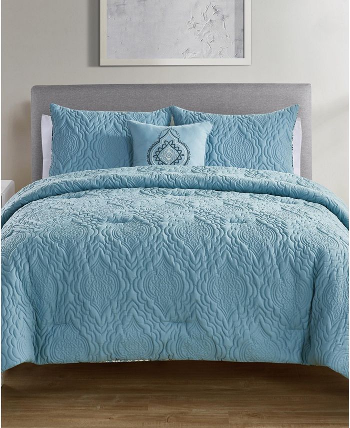 VCNY Home Quad Diamond 3Pc. Twin XL Reversible Comforter Set Macy's