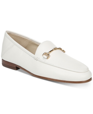 Shop Sam Edelman Women's Loraine Tailored Loafers In Bright White Leather