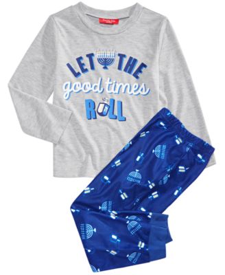 Family Pajamas - Toddler, Little & Big Boys & Girls 2-Pc. Holiday Pajamas Set
