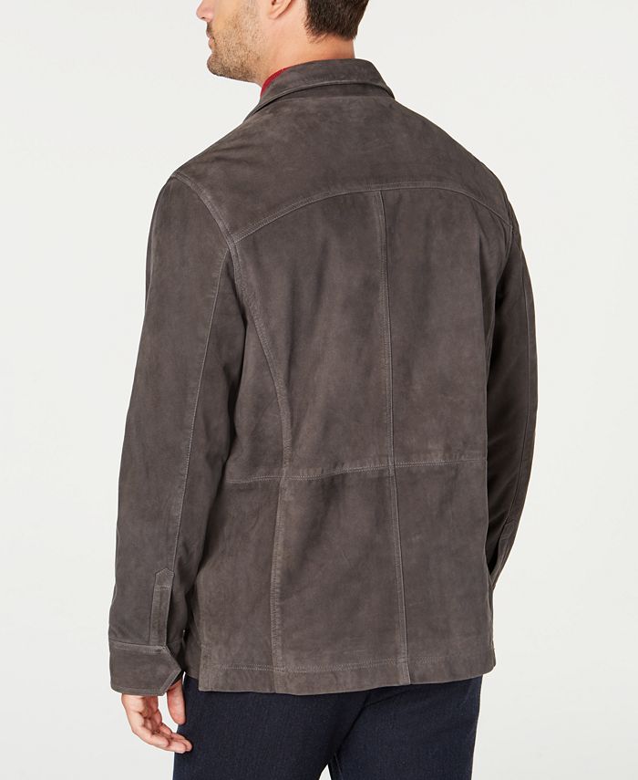 Tasso Elba Men's Suede FourPocket Military Jacket Macy's