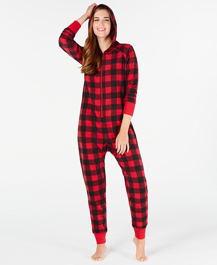 Family Pajamas Matching Women's Buffalo-Check Hooded Pajamas, Created ...