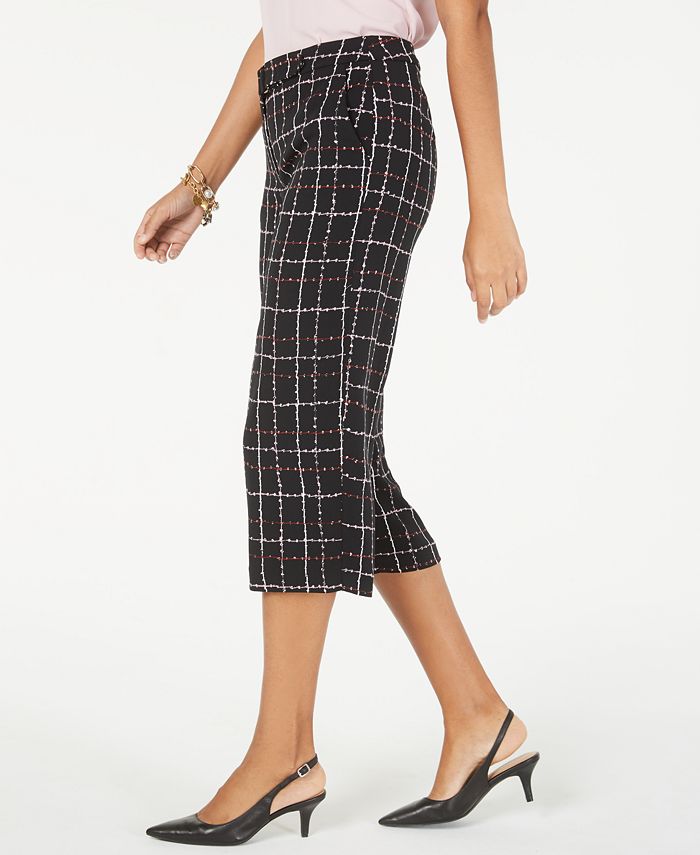 Alfani Petite Printed Belted Culottes, Created for Macy's - Macy's