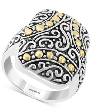 Effy Filigree Two-Tone Statement Ring in Sterling Silver & 18k Gold