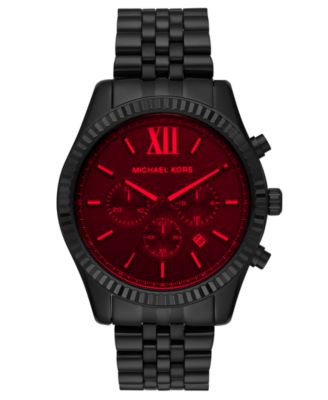 Michael Kors Men's Black Stainless Steel Bracelet Watch 44mm & Reviews Macy's