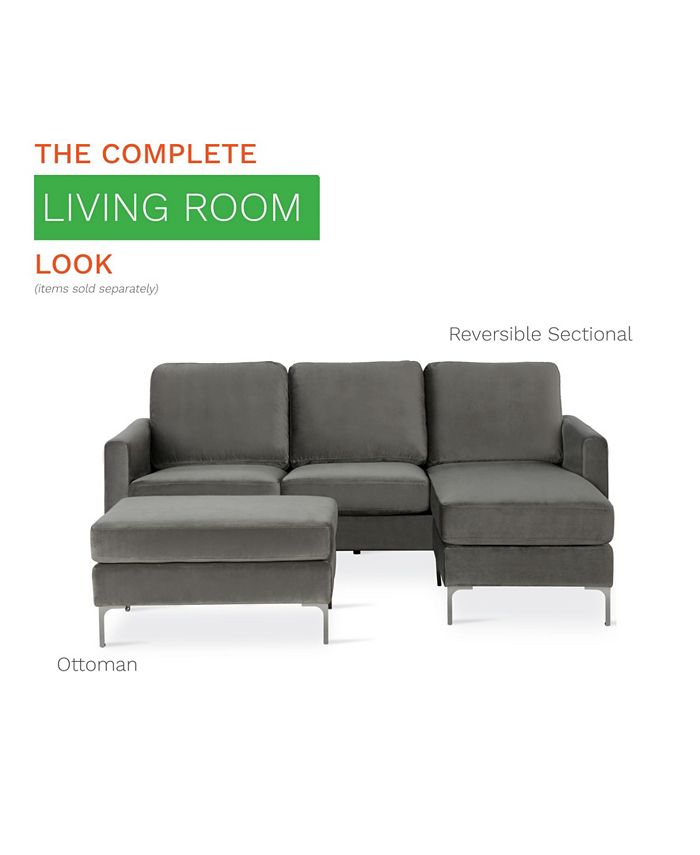 Novogratz Collection NovoGratz Chapman Velvet Sectional Sofa with