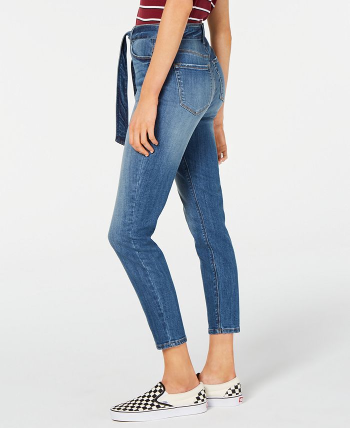 Vanilla Star Belted Ankle Jeans - Macy's