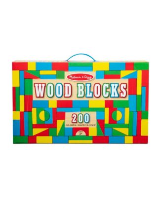 Details about   Melissa & Doug 200 Colorful Shaped Wooden Blocks Building Blocks New 