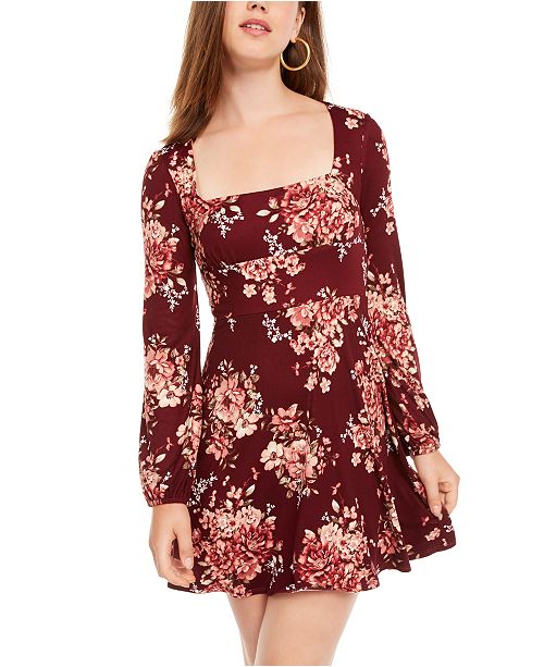 B Darlin Juniors Long Sleeve Emma Dress Reviews Macy S