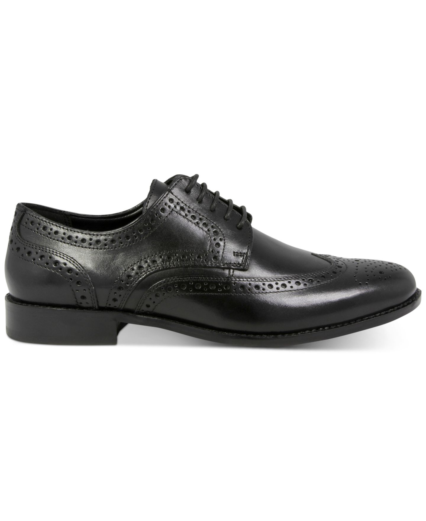 Мужские туфли Nunn Bush Nelson Wingtip Oxfords, цвет: Чёрный — фото 2