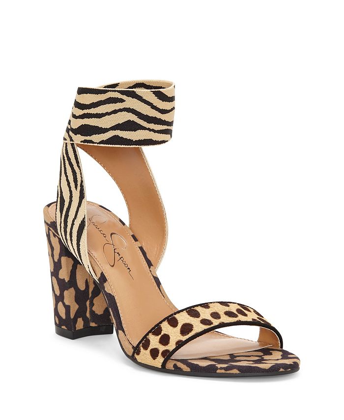 Jessica Simpson Siesto Block Heel Dress Sandals & Reviews - Sandals ...