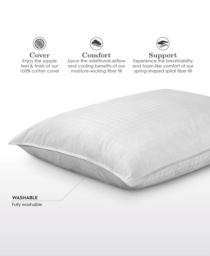 FabricTech Fabric Tech Cooling Memory Fiber Pillow - Macy's