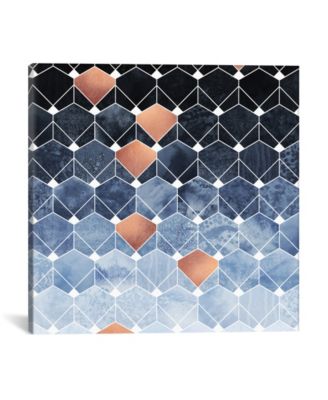 Copper Diamonds by Elisabeth Fredriksson Wrapped Canvas Print - 26" x 26"