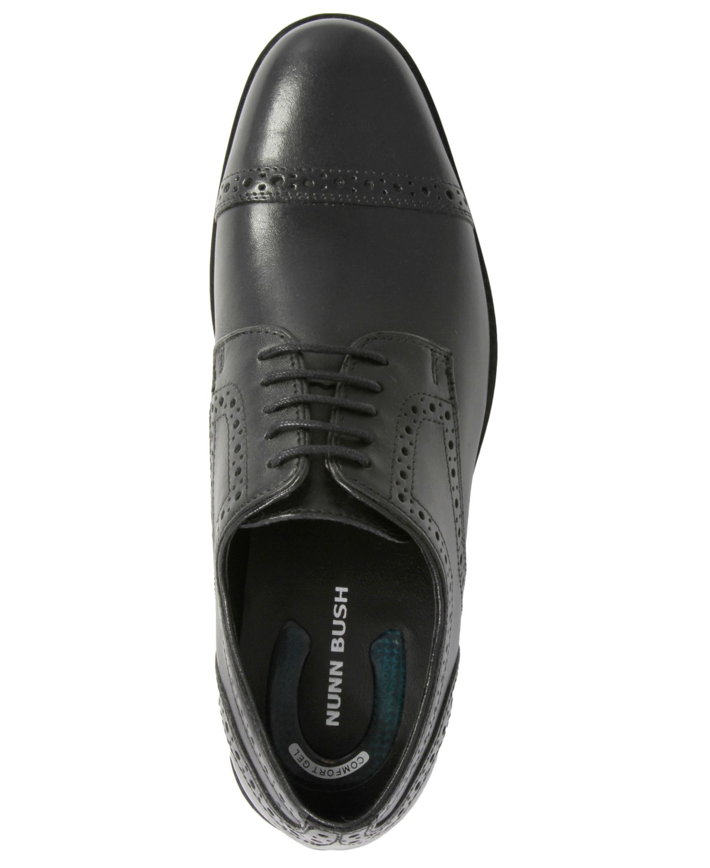 Nunn Bush Men's Norcross Brogue Oxfords, цвет: Чёрный — фото 3