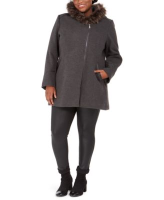 plus size asymmetrical coat