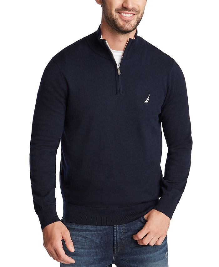 Nautica Men's Classic-Fit Navtech Quarter-Zip Sweater - Macy's