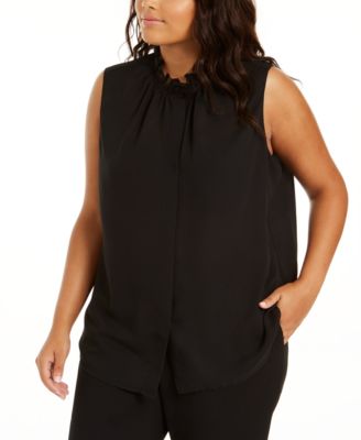 calvin klein plus size sleeveless blouse