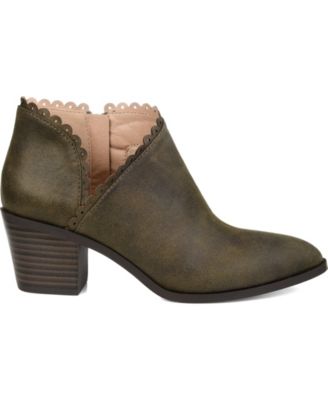 Women's Tessa Scalloped Block Heel Booties