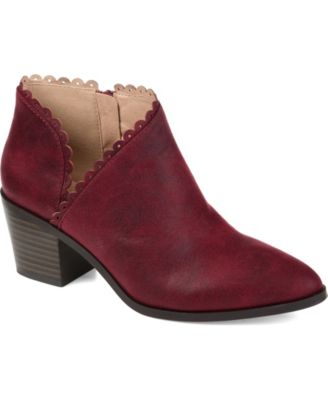 Women's Tessa Scalloped Block Heel Booties
