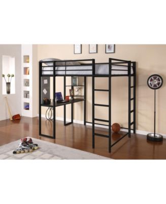 EveryRoom Alix Full Metal Loft Bed with Desk - Macy's