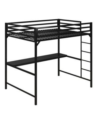 Mason Metal Full Loft Bed with Desk