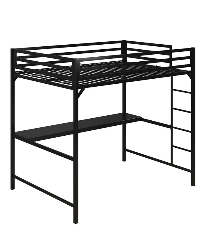 EveryRoom Mason Metal Full Loft Bed with Desk - Macy's