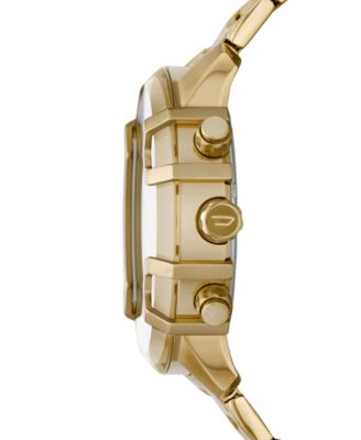 Men's Chronograph Griffed Gold-Tone Stainless Steel Bracelet Watch 48mm 