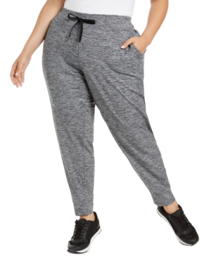 Calvin Klein Performance Plus Size Pull-on Jogger Pants In Black Combo