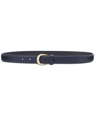 Lauren Ralph Lauren Kenton Pebble Leather Belt - Macy's