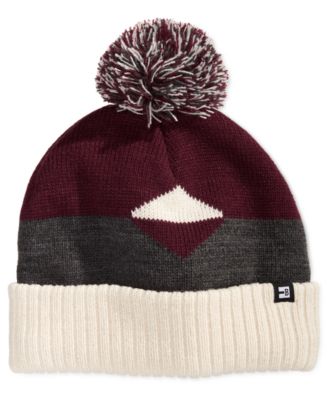 Block Hats - Men's Colorblocked Pom Pom Beanie