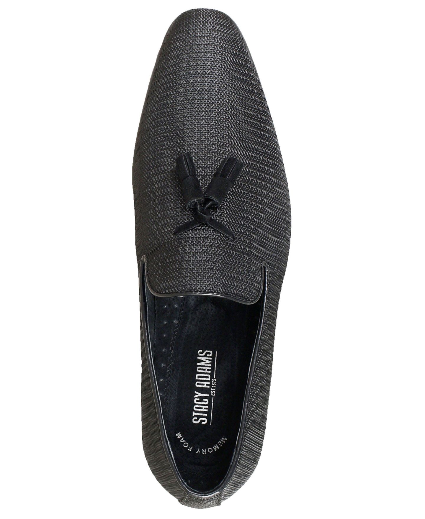 Мужские туфли Stacy Adams Tazewell Plain Toe Tassel Slip-on Loafer, цвет: Чёрный — фото 4