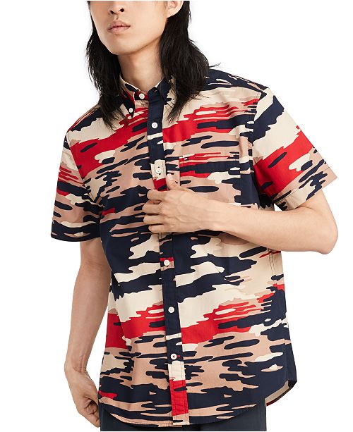 Tommy Hilfiger Men S Big Tall Roman Camouflage Short Sleeve