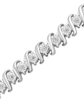 Macy's - Diamond Tennis Bracelet in Sterling Silver (1/2 ct. t.w.)