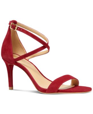 michael kors red high heel shoes