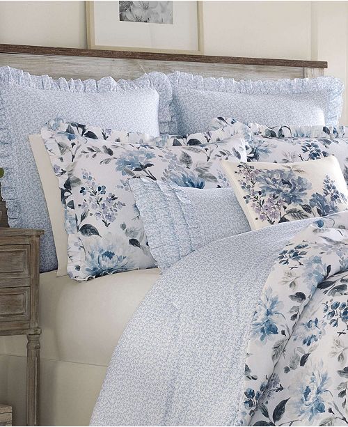 Laura Ashley Chloe Cottage Blue Duvet Set Twin Reviews Duvet