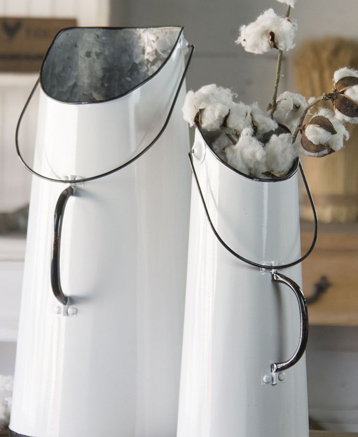 VIP Home & Garden 2-Piece Metal Planters & Reviews - Artificial Plants