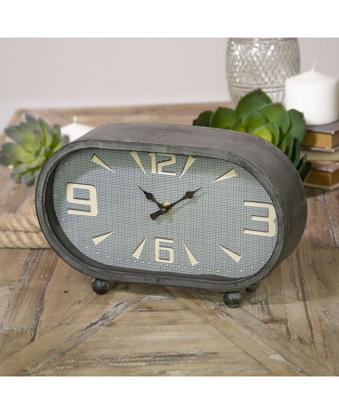 VIP Home & Garden Oval Metal Table Clock - Macy's