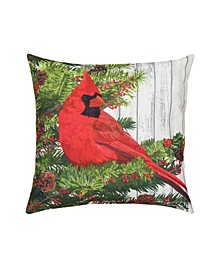 Christmas Bird Indoor/Outdoor Pillow