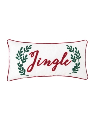 C & F Home Jingle Sprig Pillow, 12" X 24" In Red