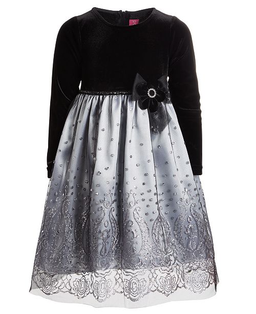 Good Lad Toddler Girls Silver Tone Sparkle Dress Reviews All