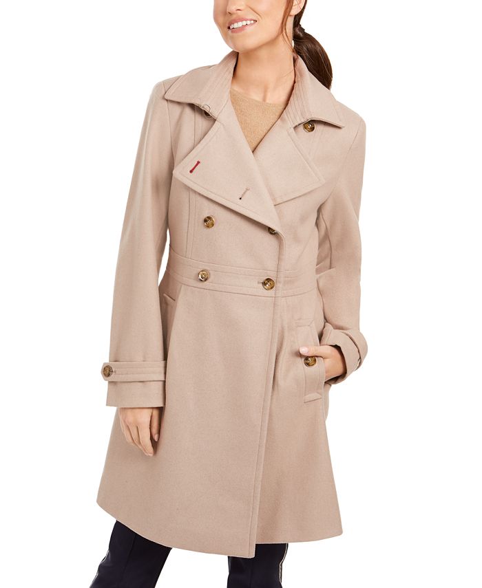 Tommy Hilfiger Double-Breasted Coat & Reviews - Coats & Jackets - Women ...