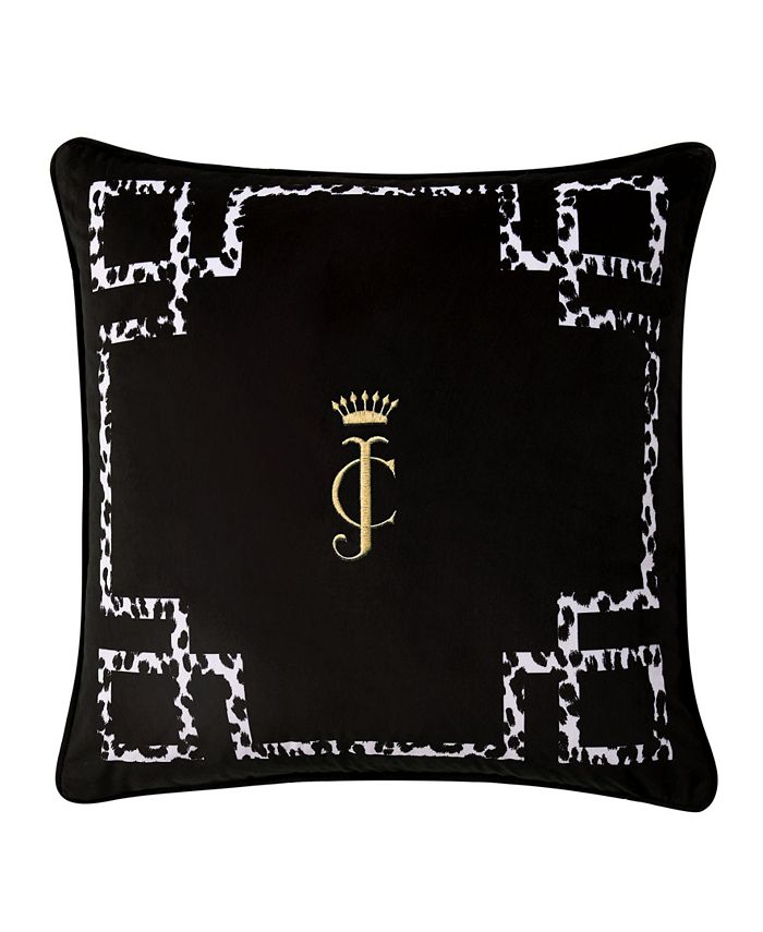 Juicy Couture Lattice Embroidered Velvet Decorative Pillow 20