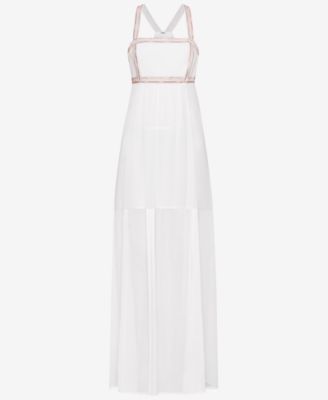 BCBGeneration Embroidered Chiffon Maxi Dress - Macy's