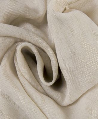 Polaris Geometric Patterned Faux Linen Sheer Curtain
