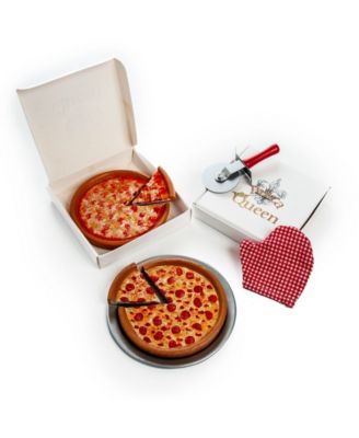 Pan 2 Pizzas 18 In Doll Pizza Night Set Cutter & Mitt Accessory Set 