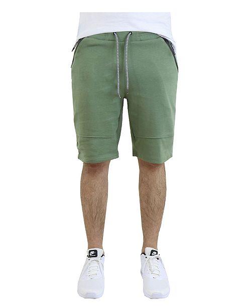 Galaxy By Harvic Verde Men S Cotton Blend Tech Fleece Shorts With Zipper Pockets Reviews Shorts Men Macy S